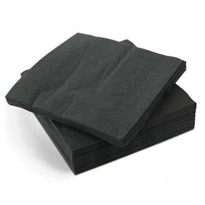 Royalty Black Beverage Napkin, 2-Ply, 1/4 Fold, 4/250 (1000/cs)