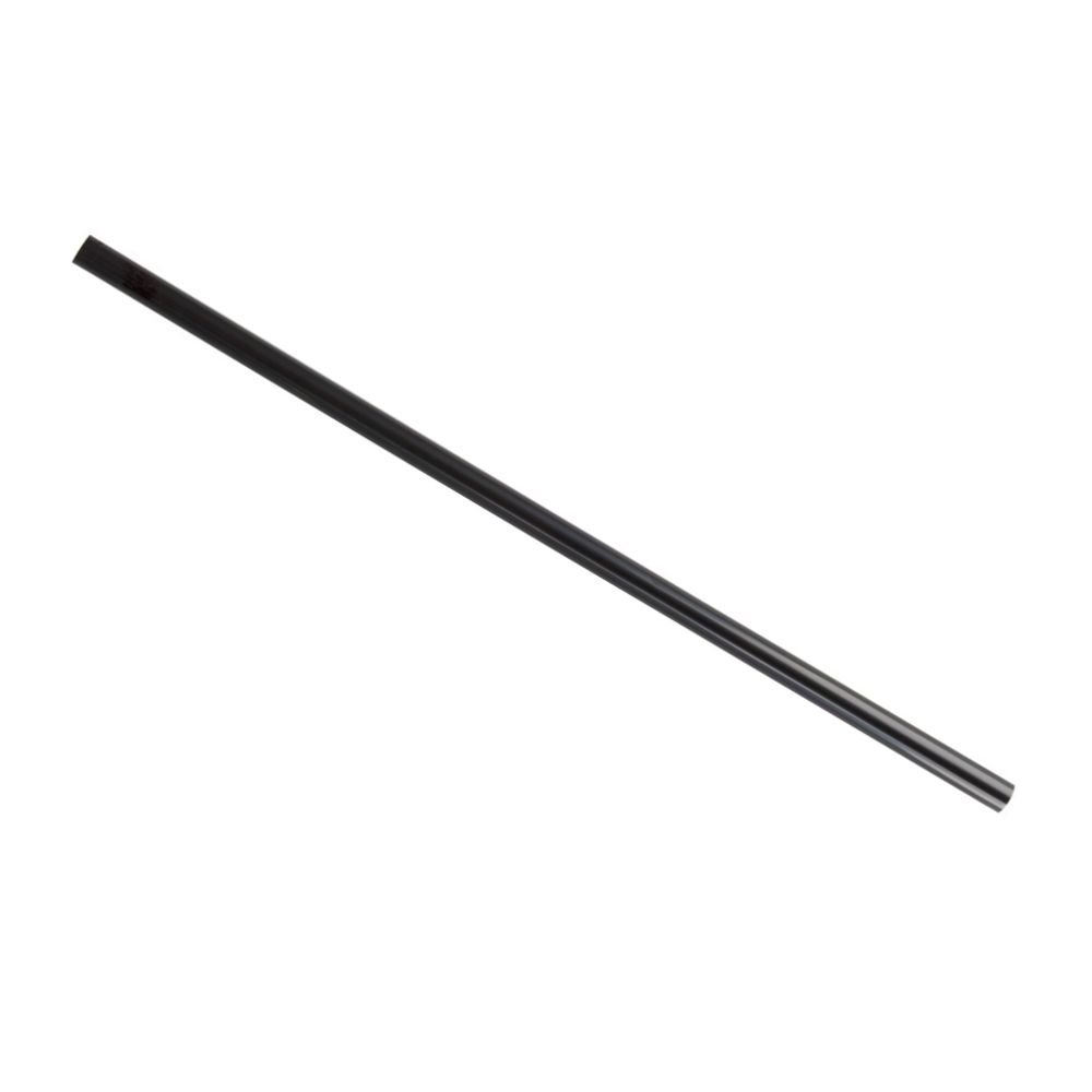 5.75" Black Jumbo Unwrapped Straw, 10/250
