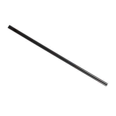 5.75" Black Jumbo Unwrapped Straw, 10/250