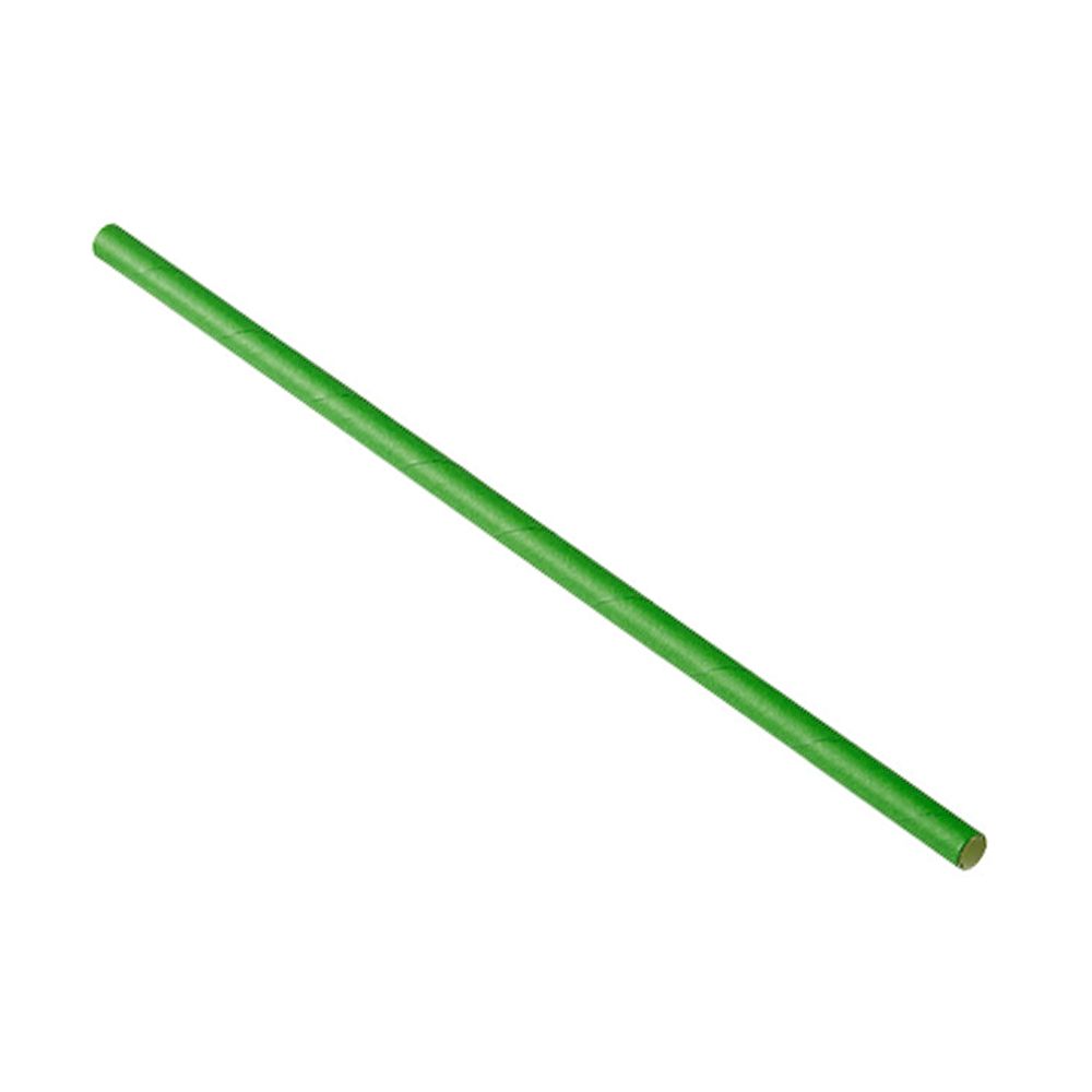 Royalty 7.75" Jumbo Green Unwrapped Straw, 10/250