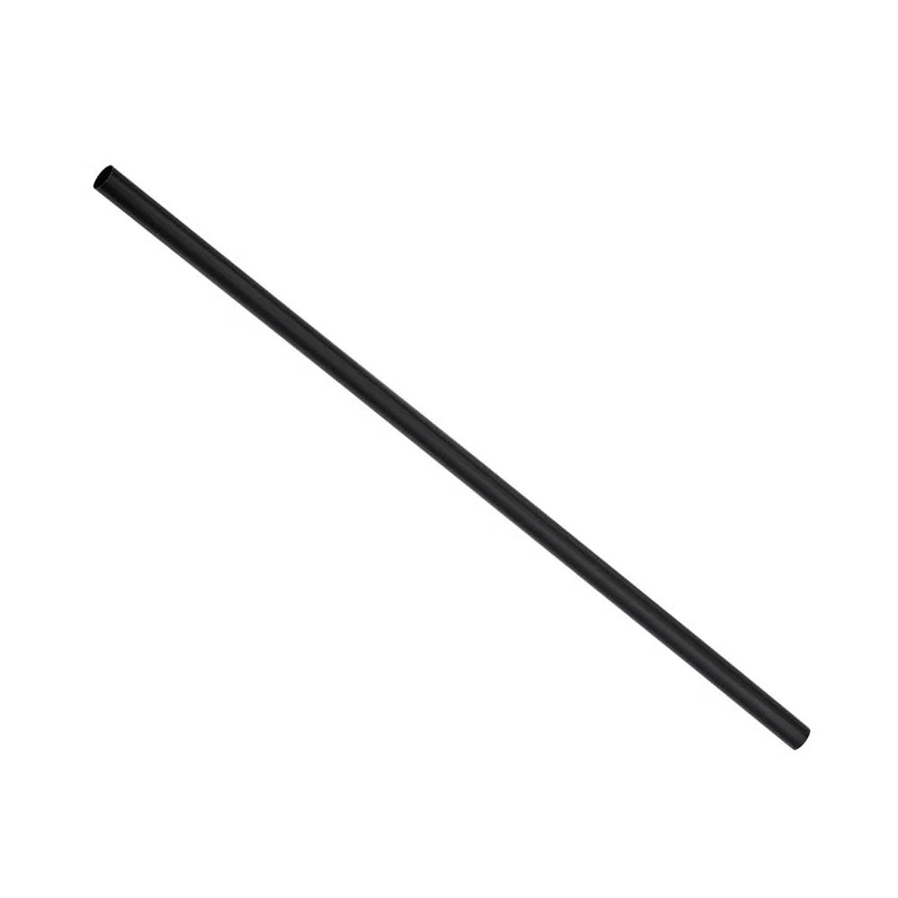Royalty 7.75" Jumbo Black Unwrapped Straw, 10/250