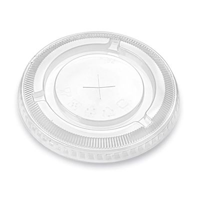 8oz & 10oz PET Flat Lid w/Hole, 20/50