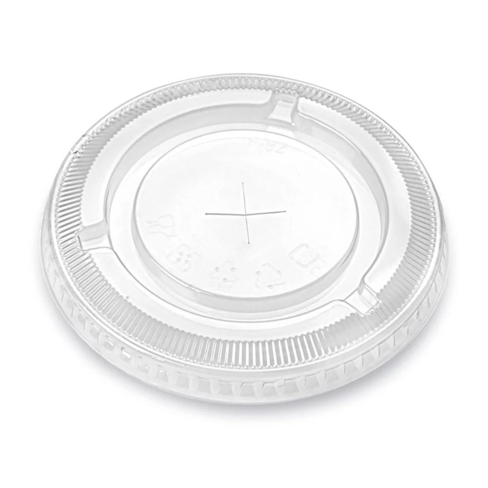 32oz PET Flat Lid, w/Hole