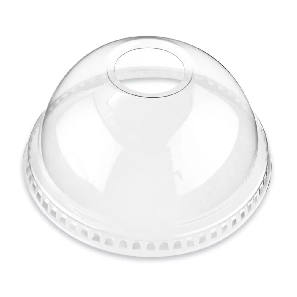 32oz PET Dome Lid, w/Hole
