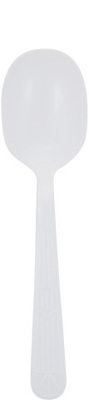 Royalty White Heavy Weight PP Soup Spoon