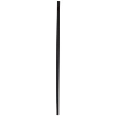 7.75" Black Jumbo Unwrapped Straw, 10/250