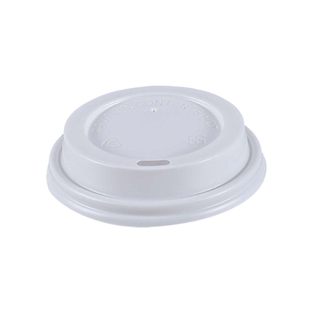 8oz White Sip Thru Hot Cup Lid, 90mm